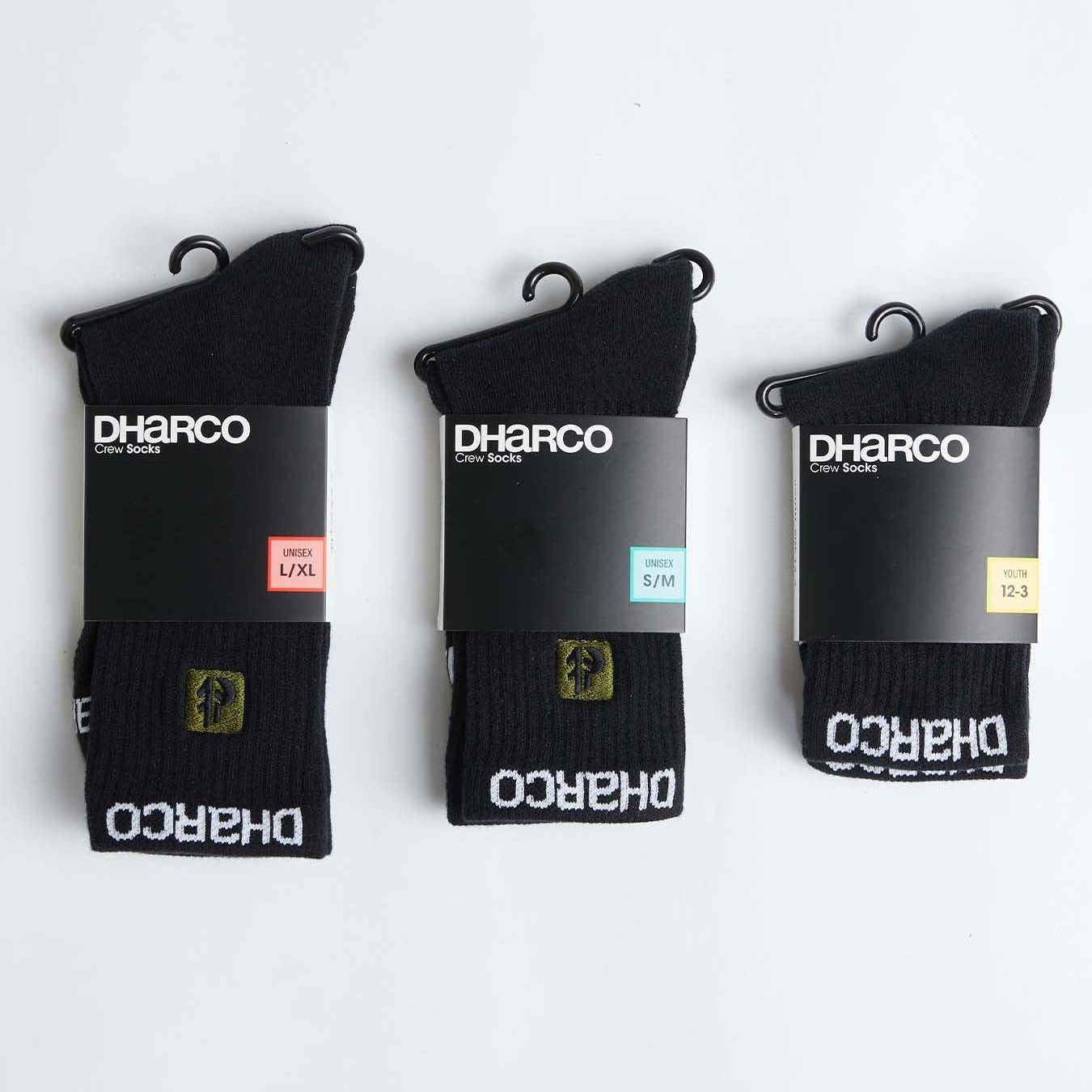Dharco Crew Socks - Black - Ride Union Bike Co